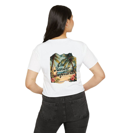 Tropical Dream Crop Tee – Women’s Surf-Inspired Crop Top - One Revolver Surfboards
