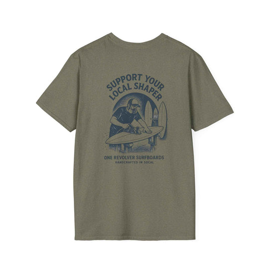 Support Your Local Shaper Tee – One Revolver Surf T-Shirt - One Revolver Surfboards