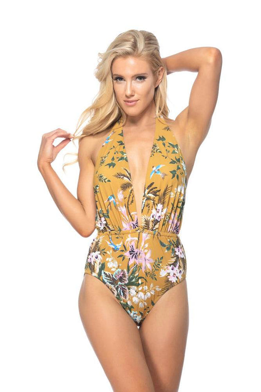 SUNSHINE FLORAL ONE PIECE - One Revolver Surfboards