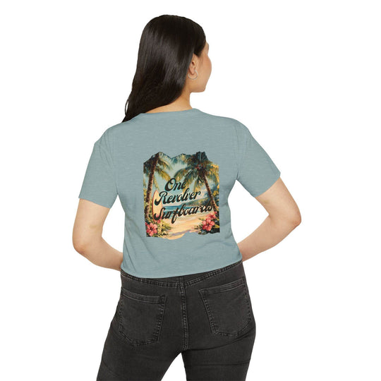 Tropical Dream Crop Tee – Women’s Surf-Inspired Crop Top - One Revolver Surfboards