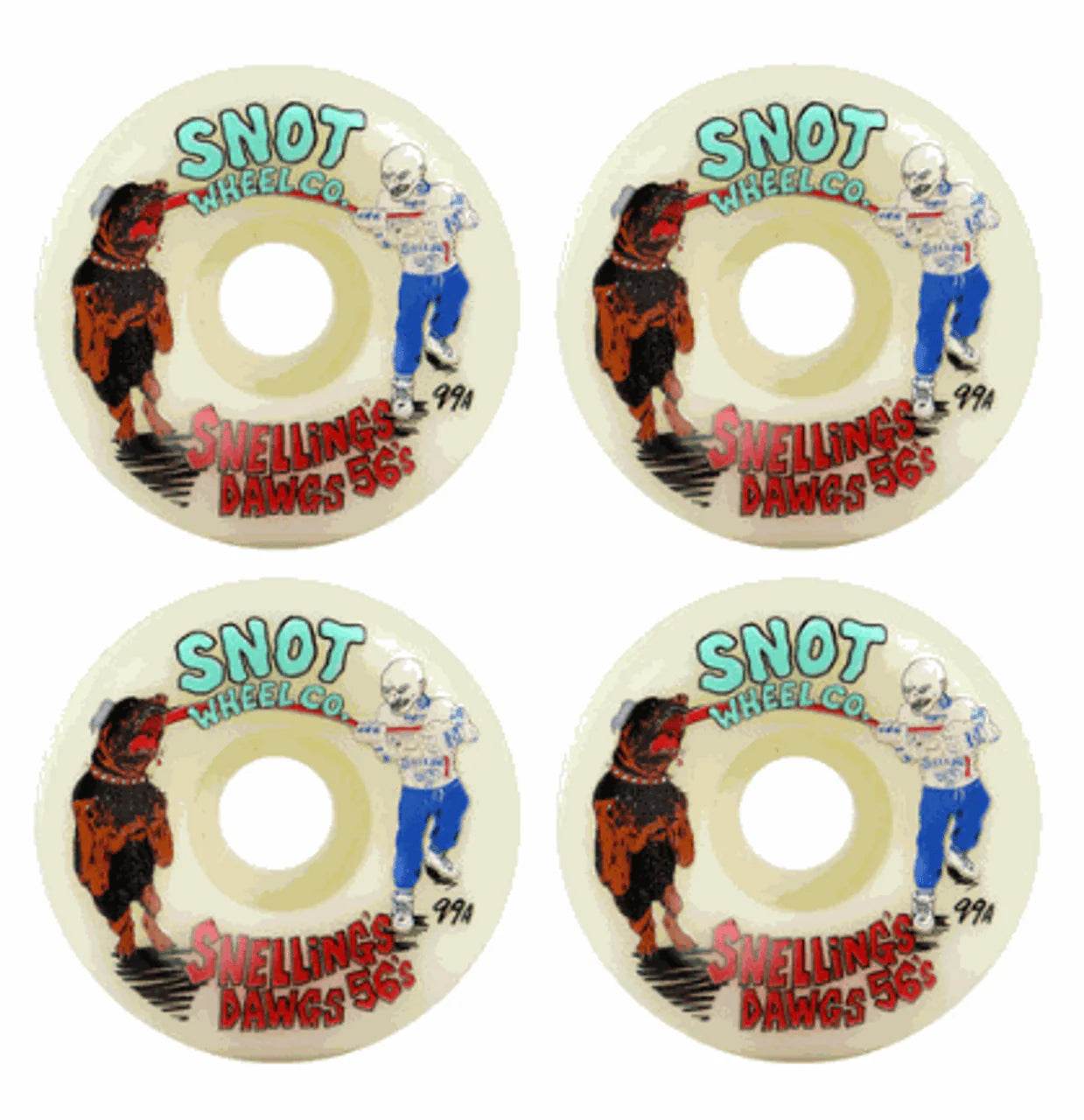 SNOT SNELLINGS DOGS CONICAL 56MM SKATEBOARD WHEELS - One Revolver Surfboards