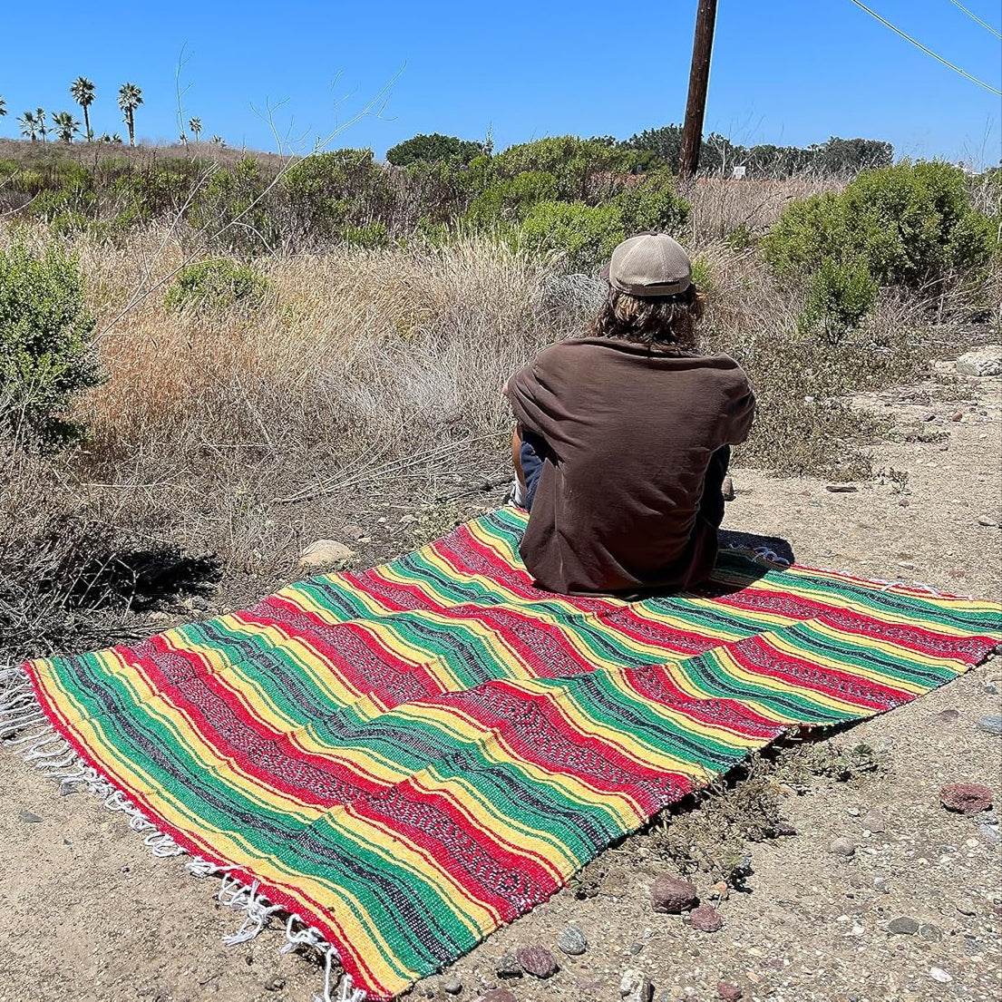 Rasta Mexican Falsa Yoga Blanket - One Revolver Surfboards