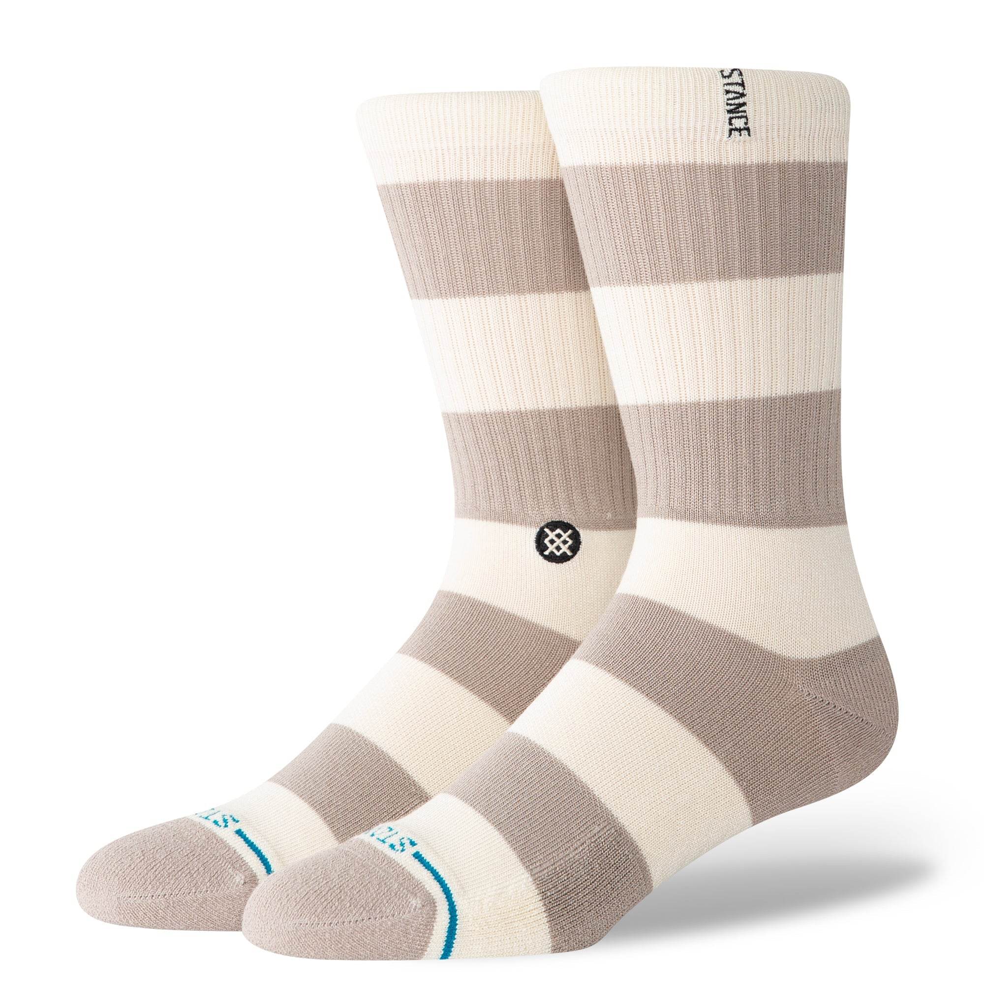 Stance Butter Blend Crew Socks - Stacked Up - Sting Grey - One Revolver Surfboards