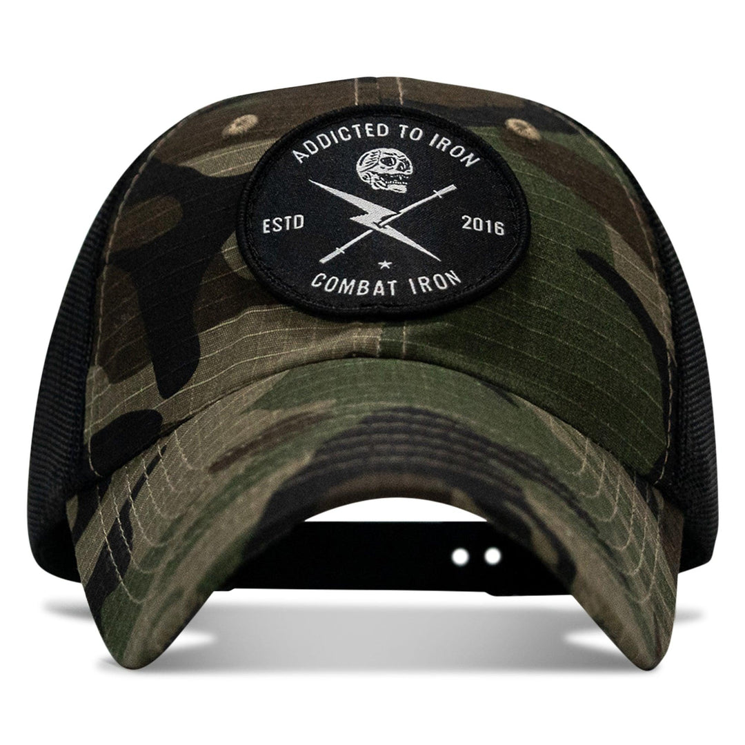 One Revolver Surfboards - Addicted To Iron Patch Tactical Ripstop Mesh Snapback Hat HEADWEAR