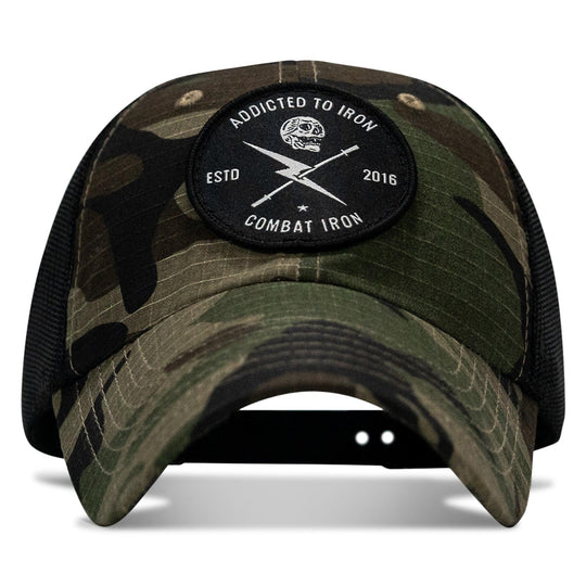 One Revolver Surfboards - Addicted To Iron Patch Tactical Ripstop Mesh Snapback Hat HEADWEAR