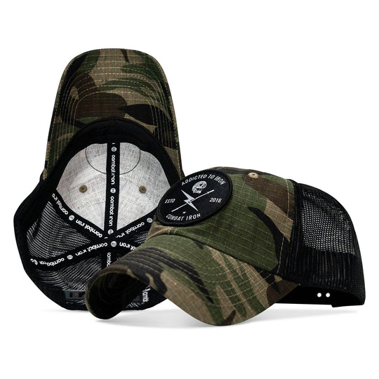 One Revolver Surfboards - Addicted To Iron Patch Tactical Ripstop Mesh Snapback Hat HEADWEAR