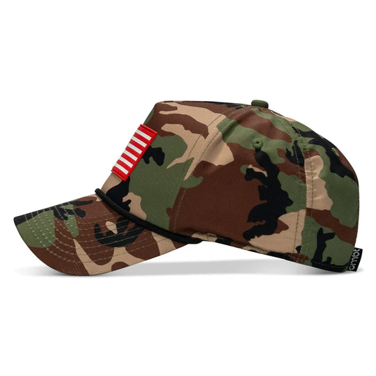 One Revolver Surfboards - American Flag PVC Patch Waterproof Weekender Snapback WEEKENDER MESH SNAPBACK