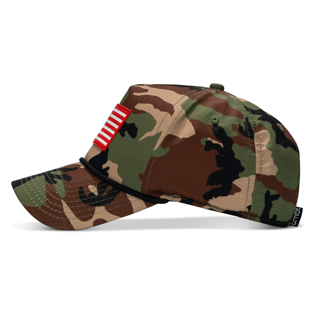 American Flag PVC Patch Waterproof Weekender Snapback
