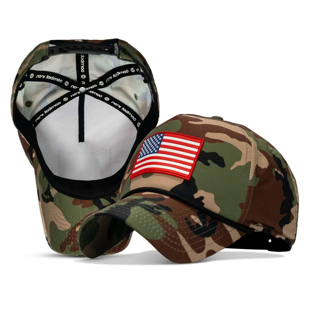 One Revolver Surfboards - American Flag PVC Patch Waterproof Weekender Snapback WEEKENDER MESH SNAPBACK