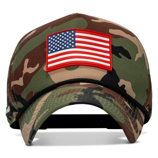 American Flag PVC Patch Waterproof Weekender Snapback