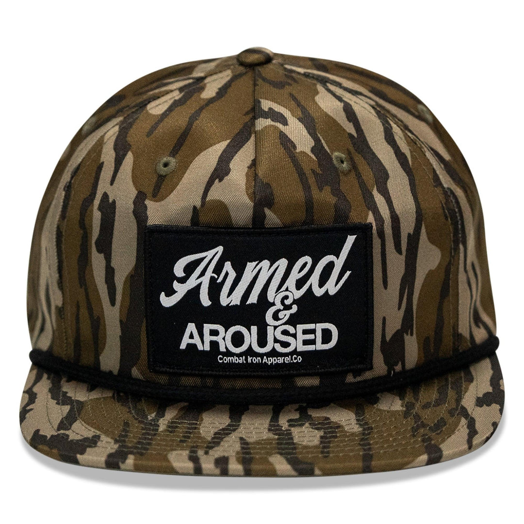 One Revolver Surfboards - Armed &amp; Aroused Patch Flatbill Snapback Hat HEADWEAR