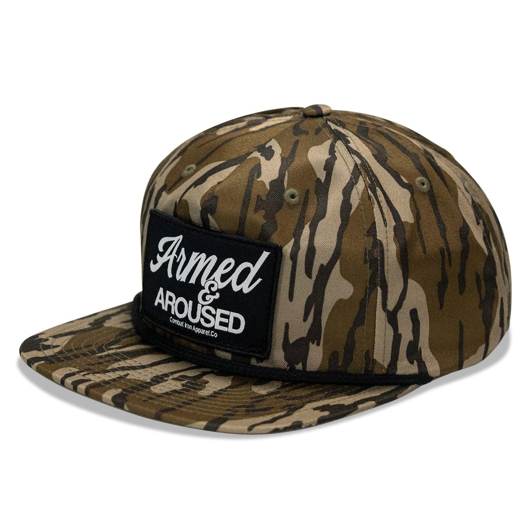 One Revolver Surfboards - Armed &amp; Aroused Patch Flatbill Snapback Hat HEADWEAR