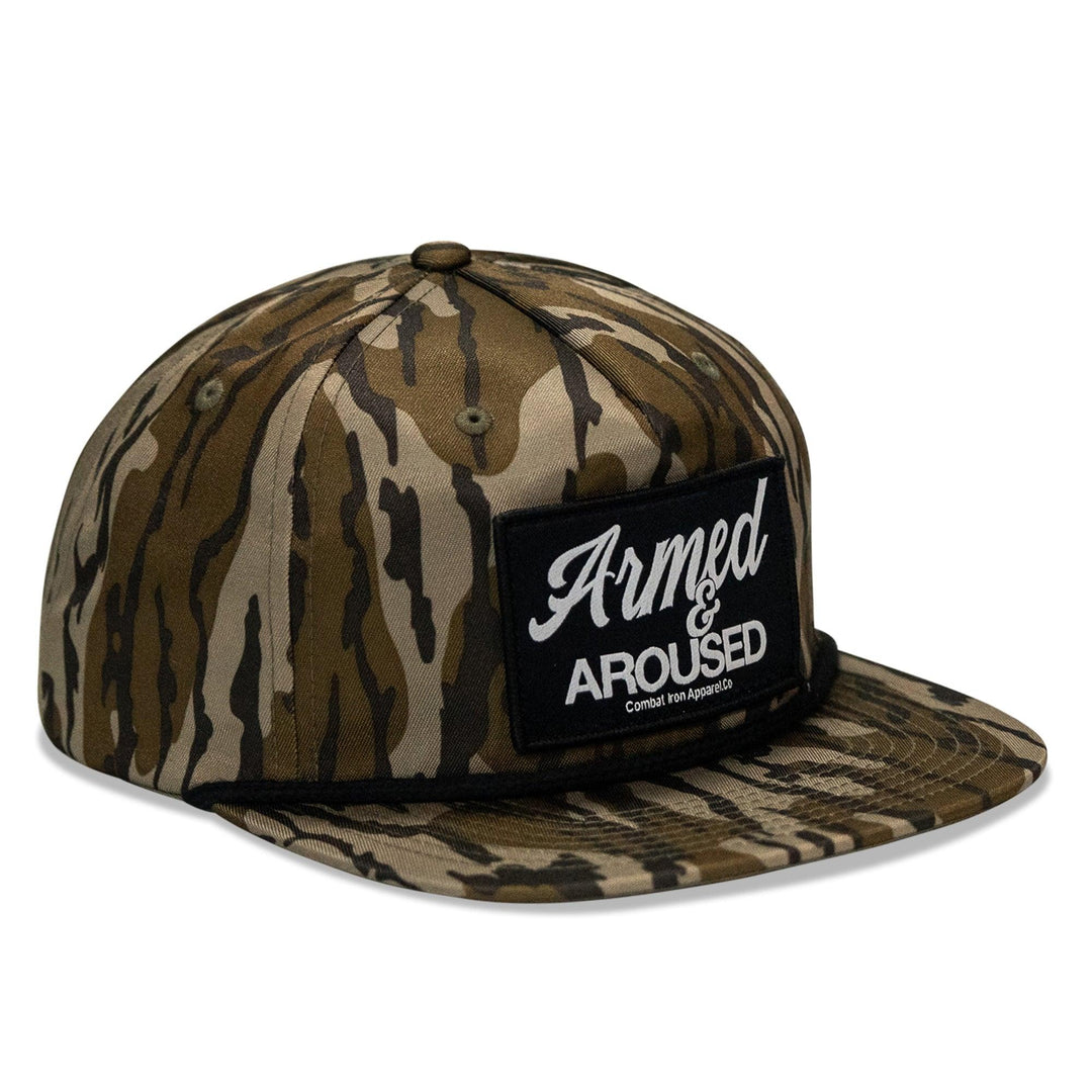 One Revolver Surfboards - Armed &amp; Aroused Patch Flatbill Snapback Hat HEADWEAR