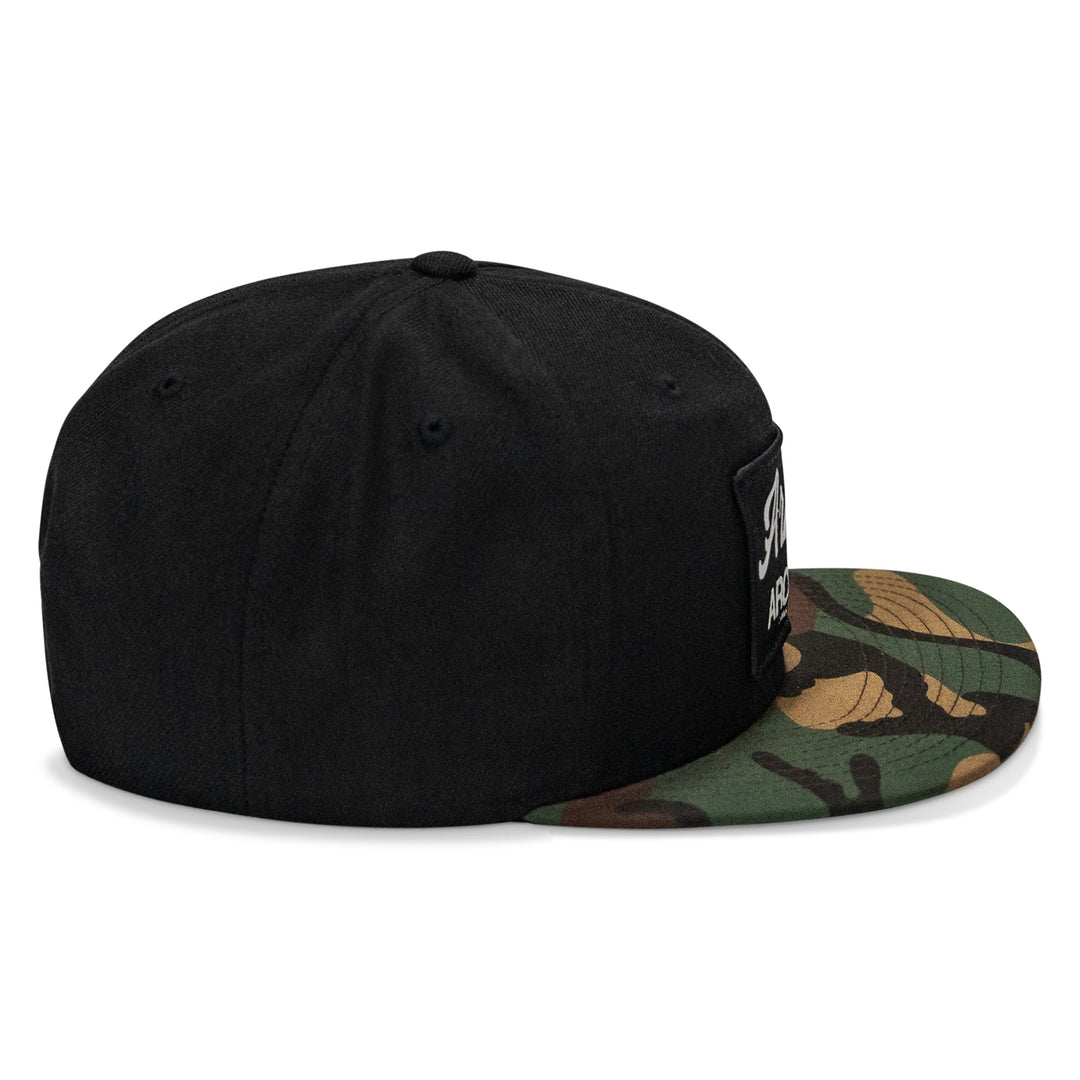 Armed &amp; Aroused Patch Flatbill Snapback Hat
