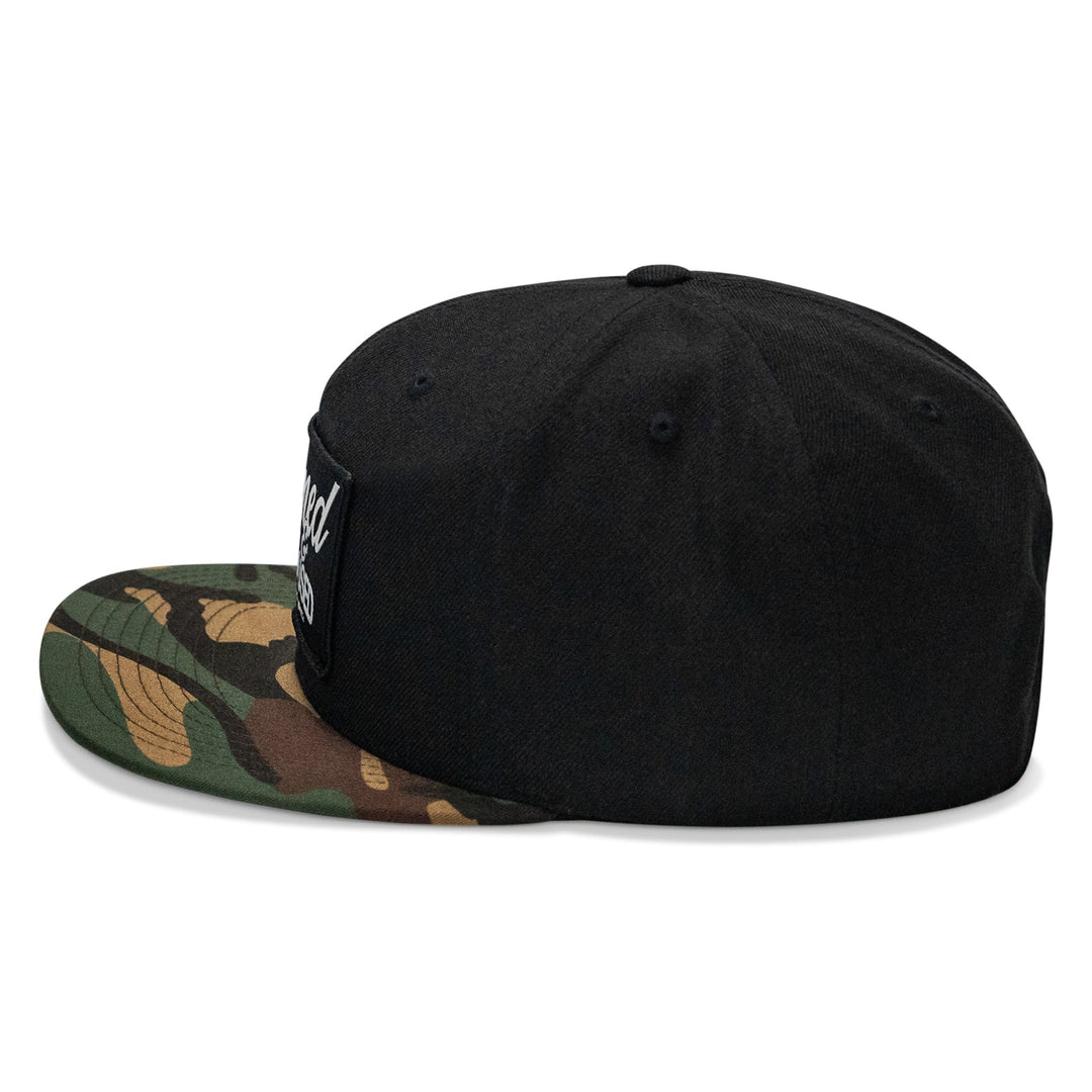 Armed &amp; Aroused Patch Flatbill Snapback Hat