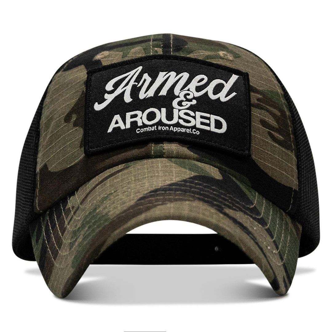 One Revolver Surfboards - Armed & Aroused Patch. Tactical Ripstop Mesh Snapback Hat HEADWEAR