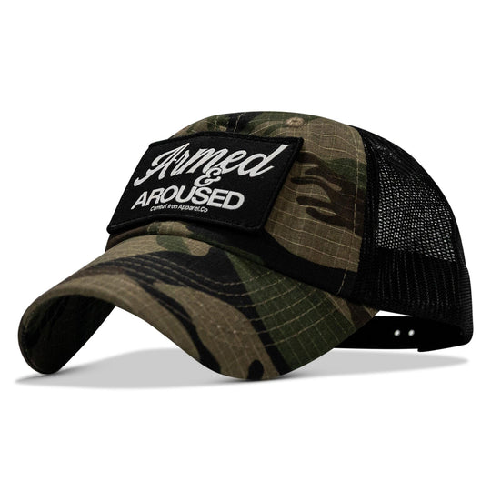 One Revolver Surfboards - Armed &amp; Aroused Patch. Tactical Ripstop Mesh Snapback Hat HEADWEAR