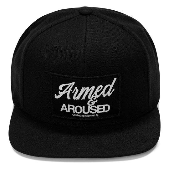 One Revolver Surfboards - Armed &amp; Aroused Patch Flatbill Snapback Hat HEADWEAR