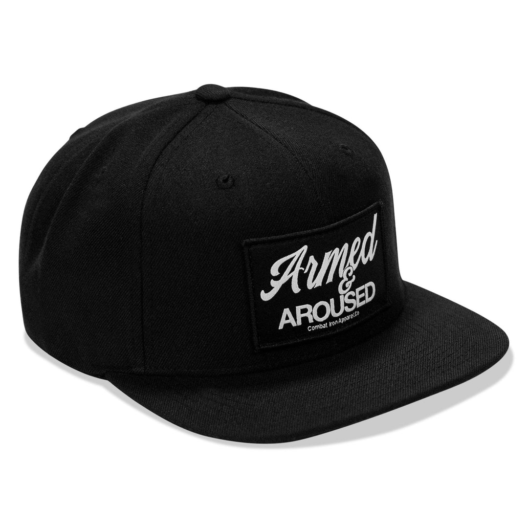 One Revolver Surfboards - Armed &amp; Aroused Patch Flatbill Snapback Hat HEADWEAR
