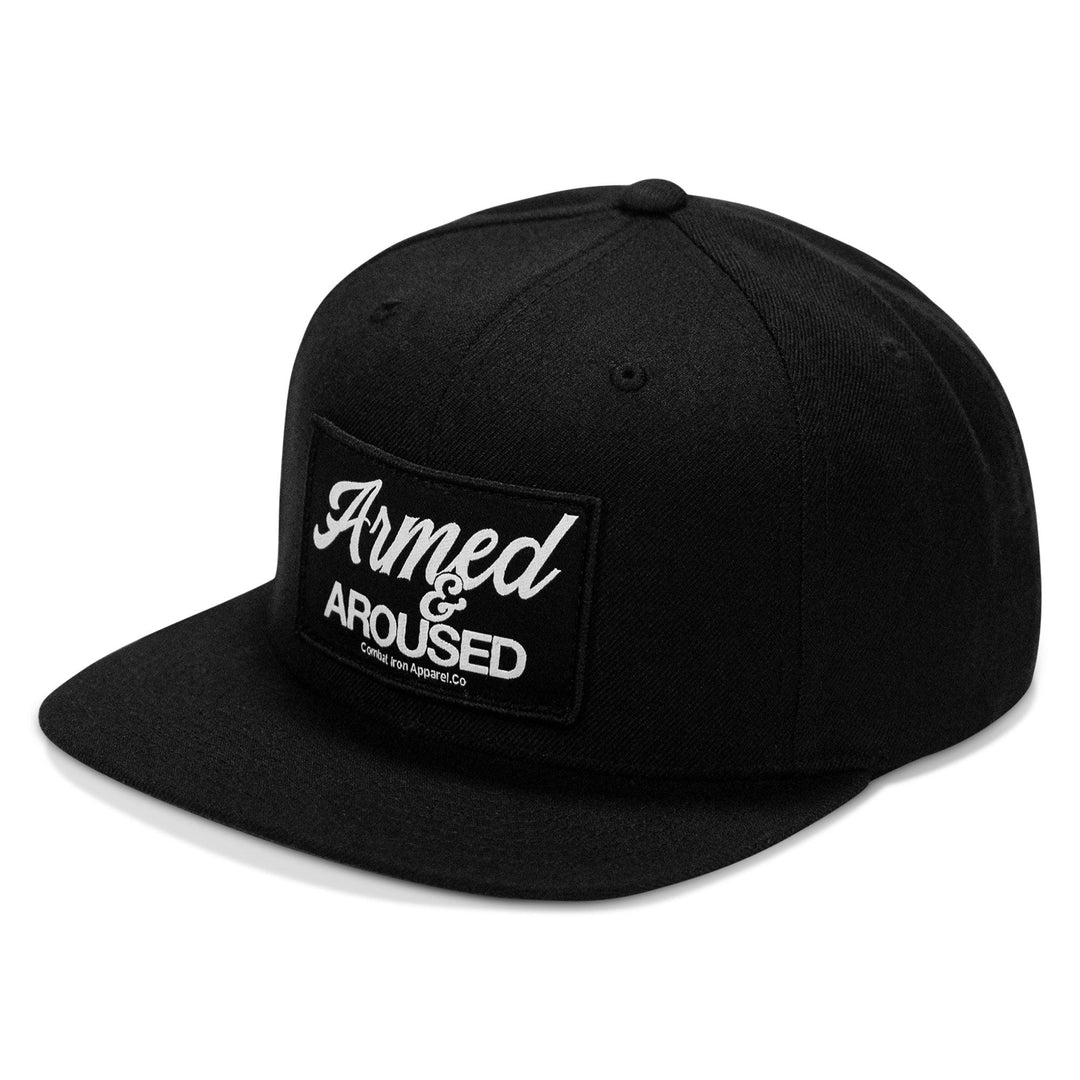 One Revolver Surfboards - Armed &amp; Aroused Patch Flatbill Snapback Hat HEADWEAR