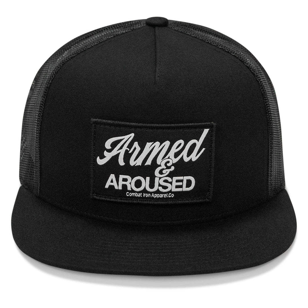 One Revolver Surfboards - Armed &amp; Aroused Patch Flatbill Snapback Hat HEADWEAR
