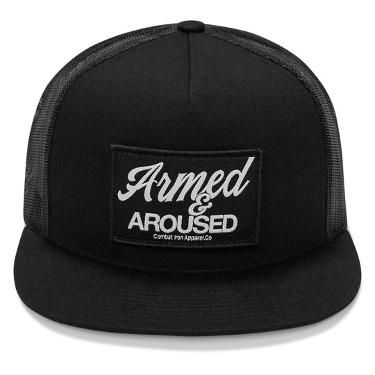 One Revolver Surfboards - Armed &amp; Aroused Patch Flatbill Snapback Hat HEADWEAR
