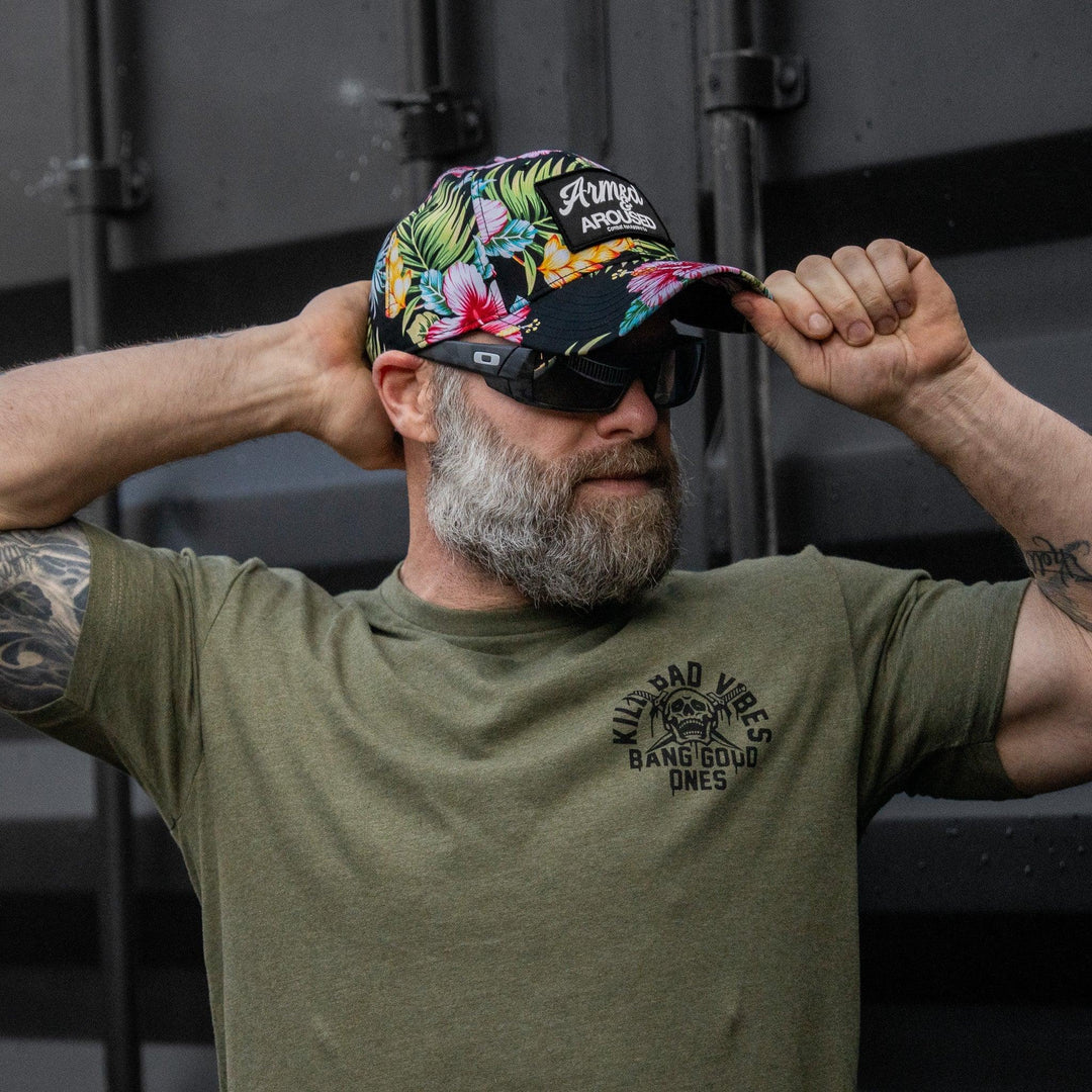 One Revolver Surfboards - Armed &amp; Aroused Patch Snapback Hat HEADWEAR