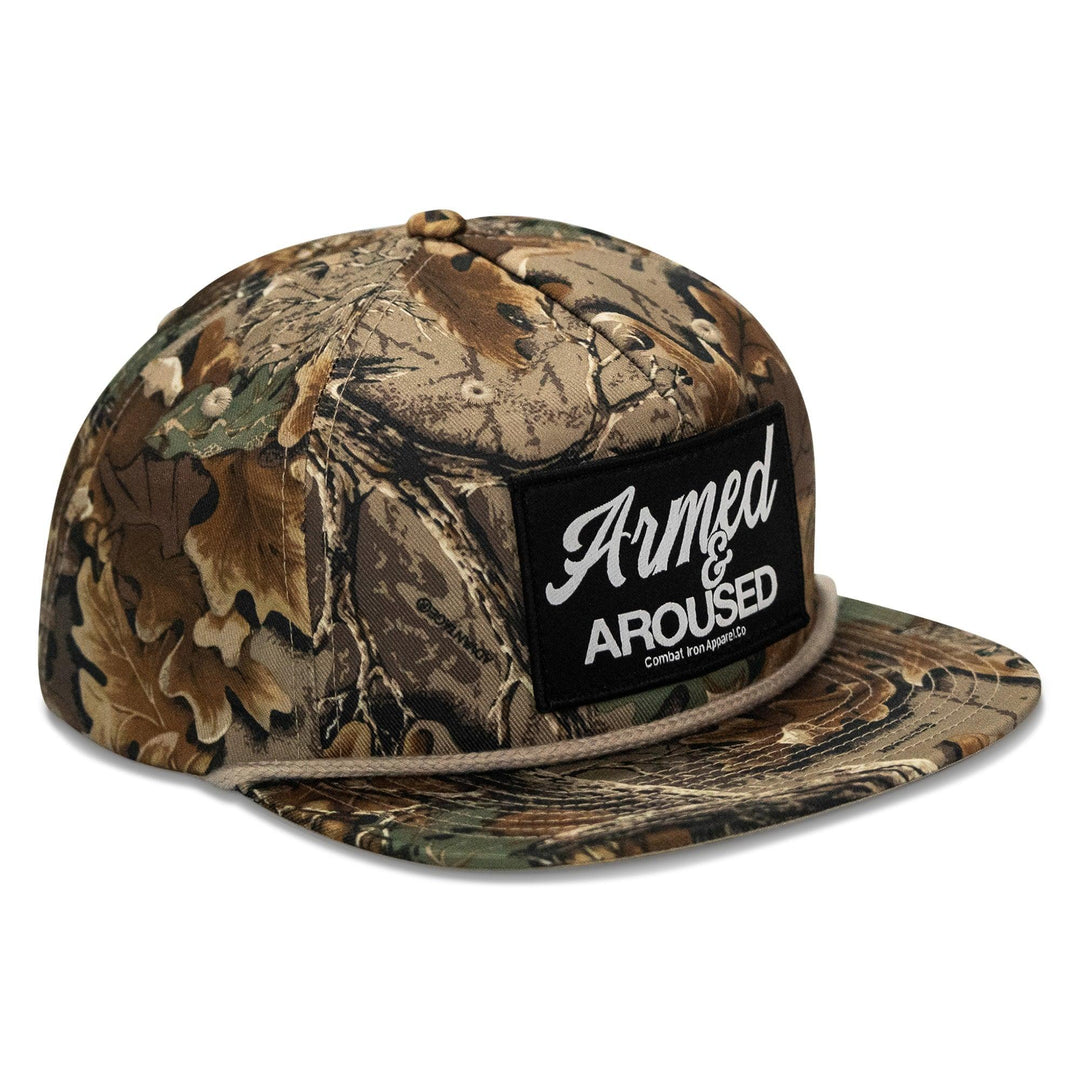 One Revolver Surfboards - Armed &amp; Aroused Patch Flatbill Snapback Hat HEADWEAR