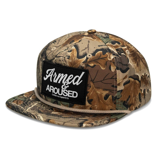 One Revolver Surfboards - Armed &amp; Aroused Patch Flatbill Snapback Hat HEADWEAR