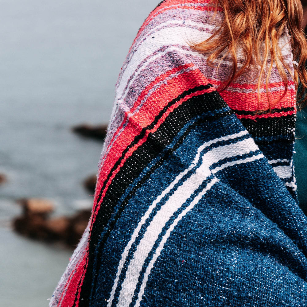 Aegean Blue & Pink Baja Diamond Blanket - One Revolver Surfboards