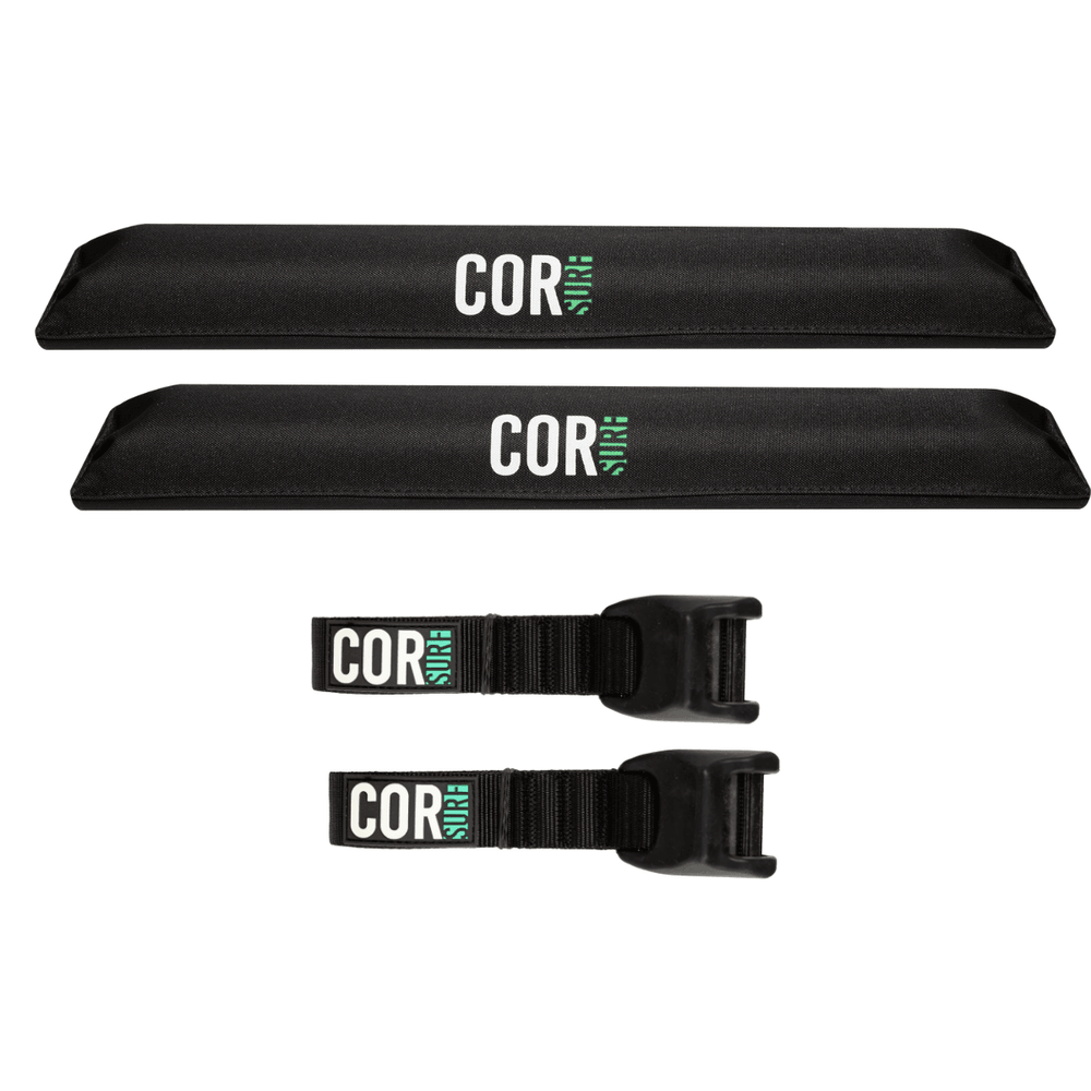 Aero Roof Rack Pad with 10' Scratch-Resistant Tie Downs(Flat Bars) - One Revolver Surfboards