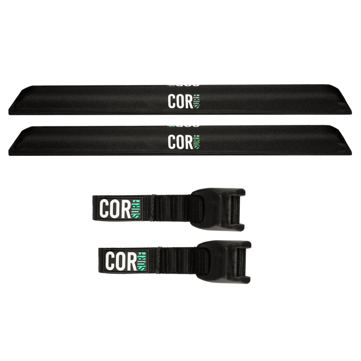 Aero Roof Rack Pad with 10' Scratch-Resistant Tie Downs(Flat Bars) - One Revolver Surfboards