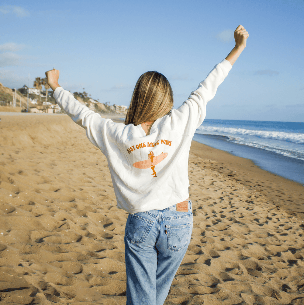 Just One More Wave BOXY Sweatshirt - One Revolver Surfboards