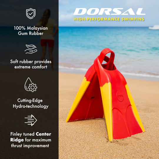 DORSAL Bodyboard Bodysurfing Floating Swim Fins (Flippers) - One Revolver Surfboards