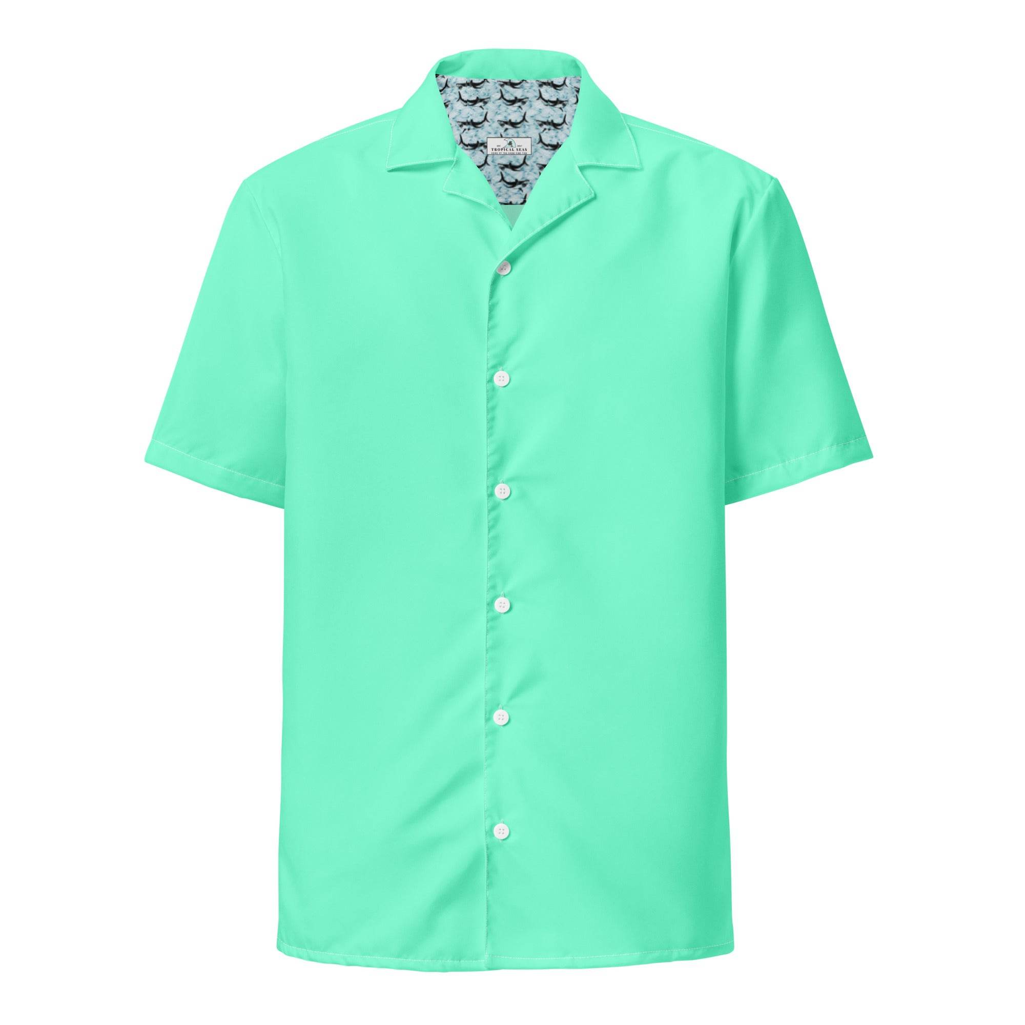 Labelless Aqua Sky Button Down Camp Shirt - One Revolver Surfboards