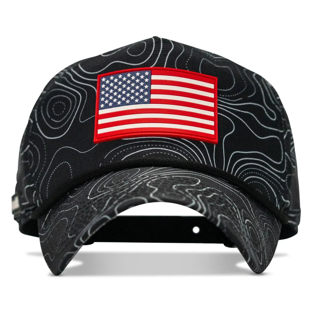 One Revolver Surfboards - American Flag PVC Patch Waterproof Weekender Snapback WEEKENDER MESH SNAPBACK