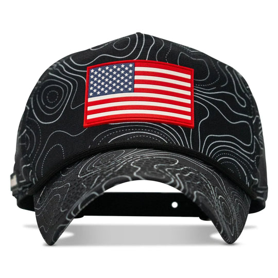 One Revolver Surfboards - American Flag PVC Patch Waterproof Weekender Snapback WEEKENDER MESH SNAPBACK