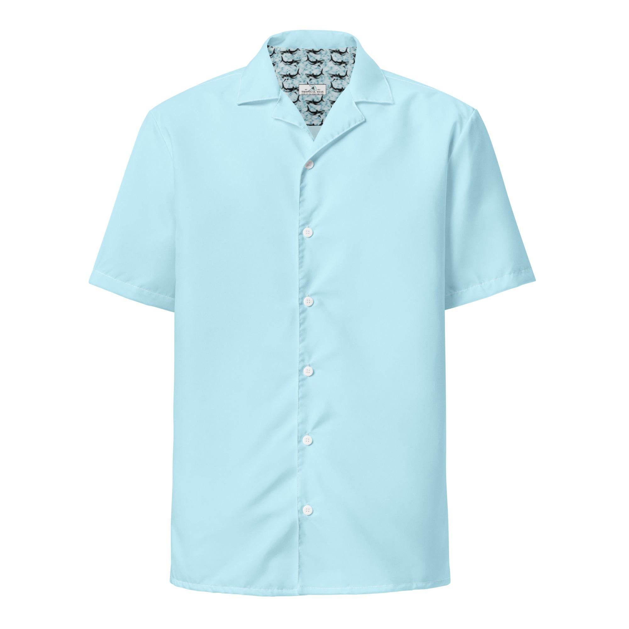 Labelless Bahama Water Blue Button Down Camp Shirt - One Revolver Surfboards