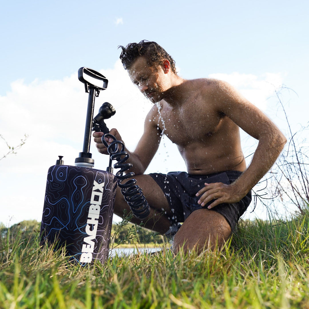 BeachBox Portable Outdoor Shower Tank - Elevation