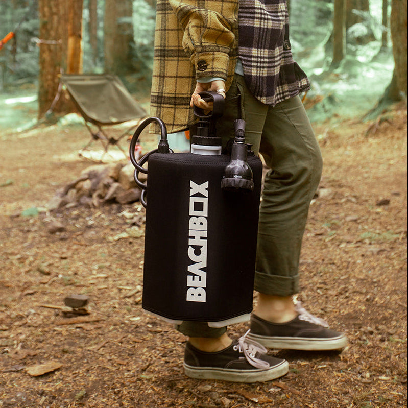 BeachBox Portable Camping Shower Tank - Black