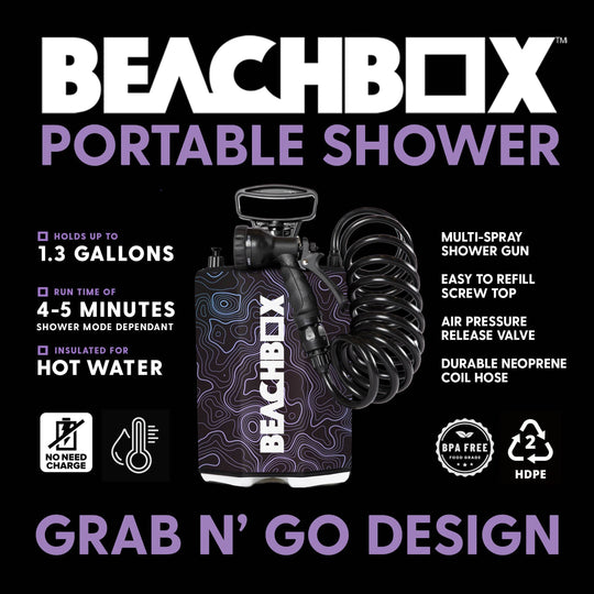 BeachBox Portable Shower Tank - 'Elevation' - One Revolver Surfboards