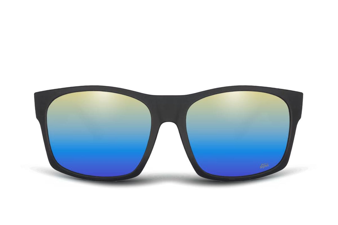 One Revolver Surfboards - Big Kahuna XL - Matte Black - Blue Gold Gradient Polarized Big Kahuna