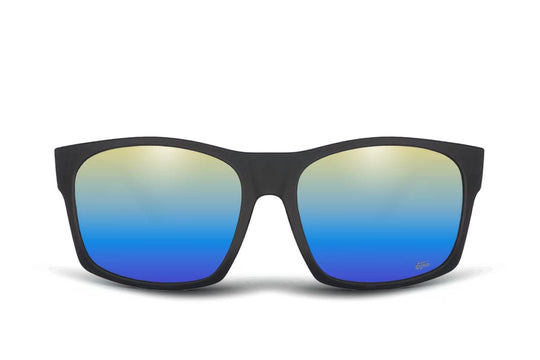 One Revolver Surfboards - Big Kahuna XL - Matte Black - Blue Gold Gradient Polarized Big Kahuna