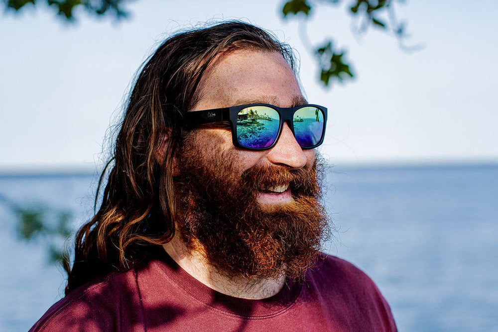 Big Kahuna XL - Matte Black - Blue Gold Gradient Polarized - One Revolver Surfboards