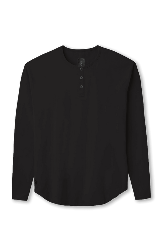 L/S Henley Curved Hem VX - One Revolver Surfboards