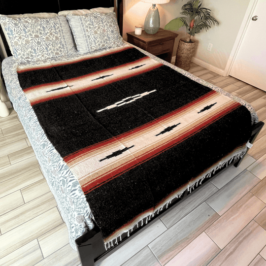 Black Baja Multi Diamond Yoga Blanket - One Revolver Surfboards