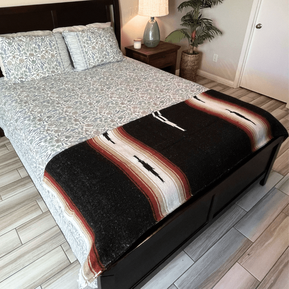 Black Baja Multi Diamond Yoga Blanket - One Revolver Surfboards