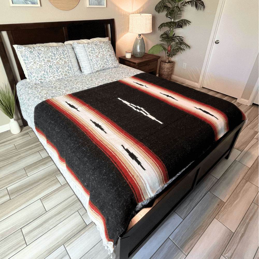 Black Baja Multi Diamond Yoga Blanket - One Revolver Surfboards