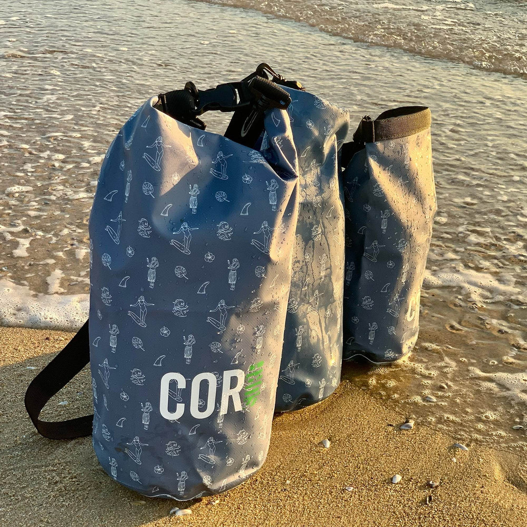 Dry Bags (Hawaiian Print): 3L, 5L, 10L, 15, and 3-Packs - One Revolver Surfboards