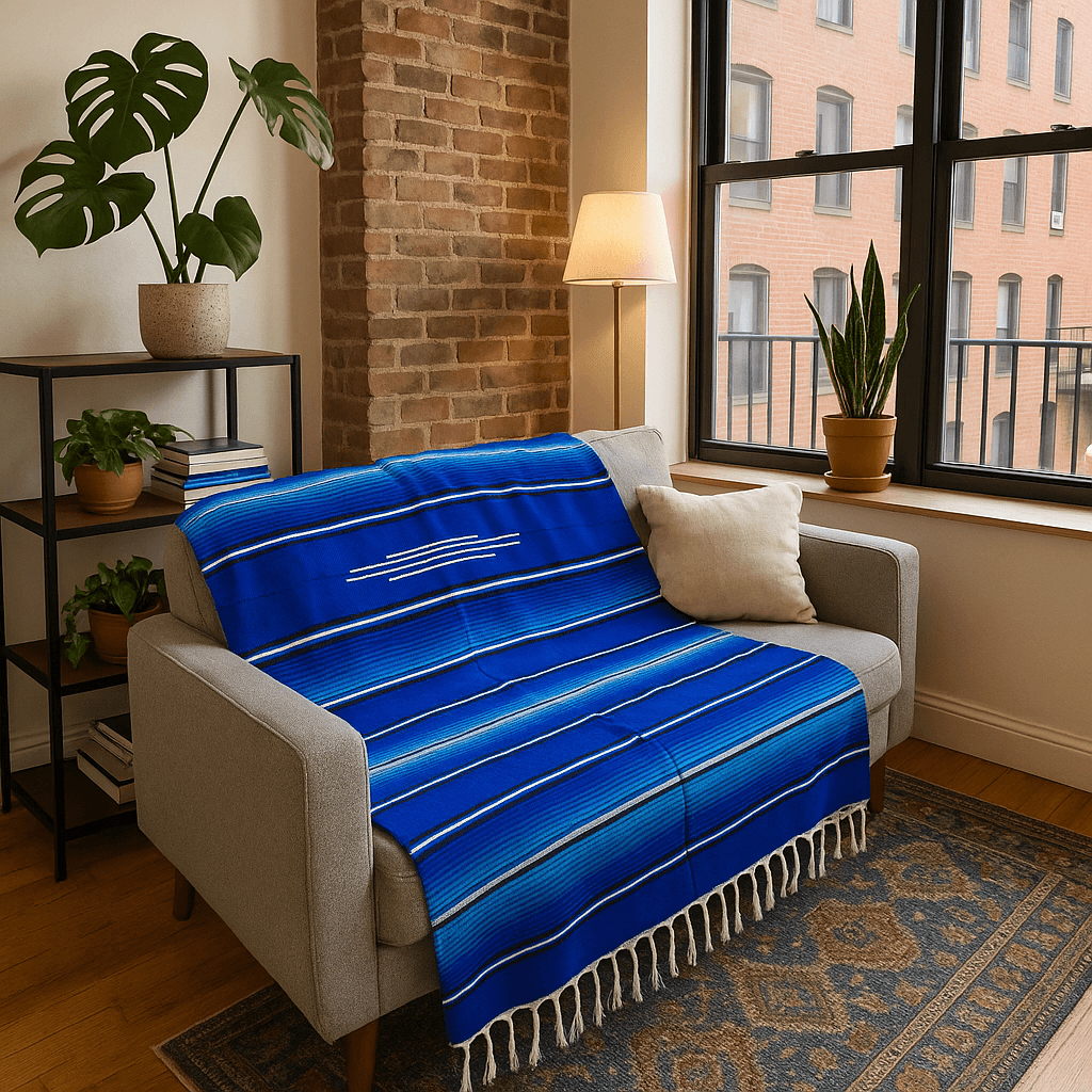 Blue Serape Isla Blanket - One Revolver Surfboards